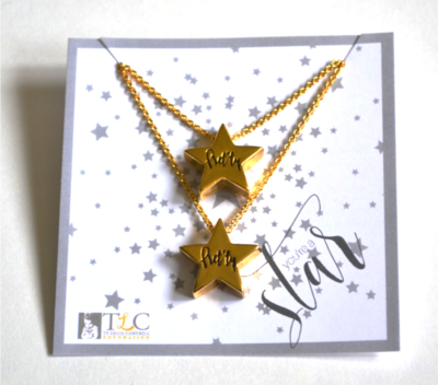 Mother Daughter Star Necklace Set