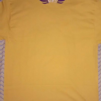 No$lack'nclothnline. (yellow,purple&white) t-shirt.