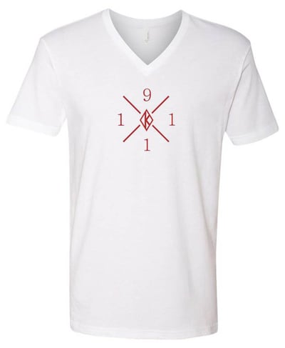 Kappa Alpha Psi Kasual V-Line 1911 Diamond K White Shirt