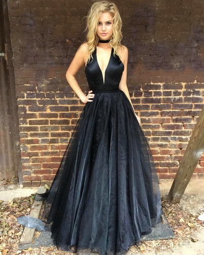 Black Prom Dress,Sexy Black Graduation Dress