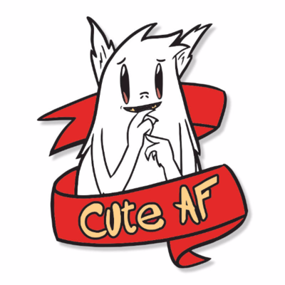 Cute AF - Soft Enamel Pin - by Denis Caron