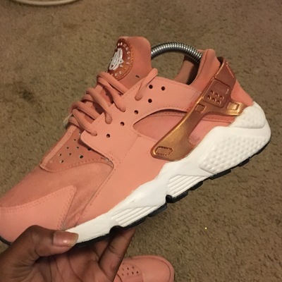 Rose gold & georgia peach huaraches 