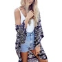 Tribal Pattern 3/4 Sleeve Loose Kimono Cardigans-2