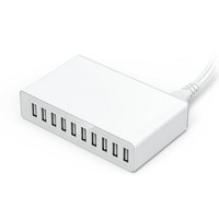 60W 10-Port USB Wall Charger For Cell Phones & Tablets - Thumbnail 1