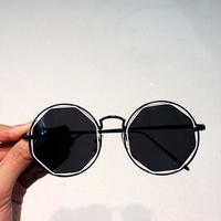 Retro Geometric Mirror Sunglasses - Thumbnail 2