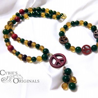 Peace Necklace and bracelet set - Thumbnail 2