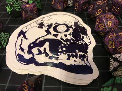 Critical Skull Sticker  ( 2 pack of stickers for $5 )