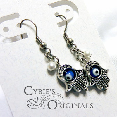 Hamsa hand earrings