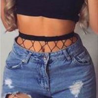 Highwaist Large Diamond Fishnet Stockings  - Thumbnail 1