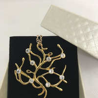 NE210+Ear Rings  2017 Movie Beauty and the Beast Necklace Rose Tree Necklace Belle - Thumbnail 4