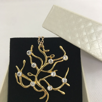 Ne210 2017 movie beauty and the beast necklace rose tree necklace belle