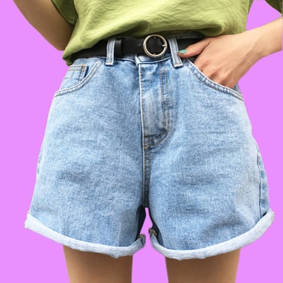 Free shipping-90's denim shorts ( 2 colors )