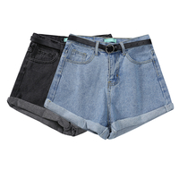 Free Shipping-90'S DENIM SHORTS ( 2 COLORS ) - Thumbnail 4