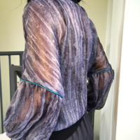 See-through Long Sleeve Chiffon T-shirt - Thumbnail 1