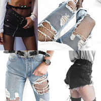 Black Fishnet Sexy Stockings - Thumbnail 2