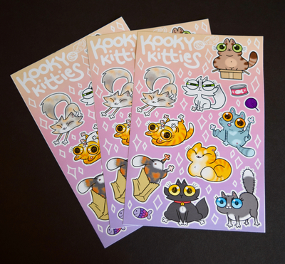 Kooky Kitties Sticker Sheet