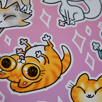 Kooky Kitties Sticker Sheet - Thumbnail 1