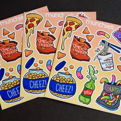 Munchies small sticker sheet