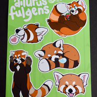 Red Panda Sticker Sheet - Thumbnail 1