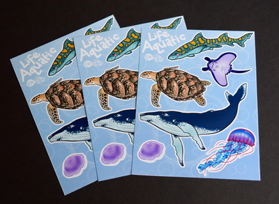 Aquatic Life Sticker Sheet