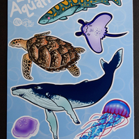 Aquatic Life Sticker Sheet - Thumbnail 1