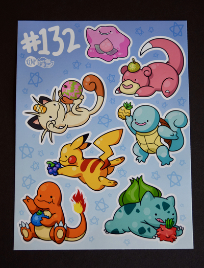 Ditto Poké Sticker Sheet