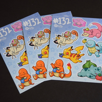 Ditto Poké Sticker Sheet - Thumbnail 1
