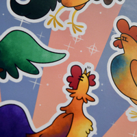 2017 Year of the Rooster Sticker Sheet - Thumbnail 2