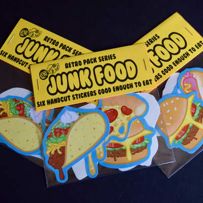 Junk food retro sticker pack