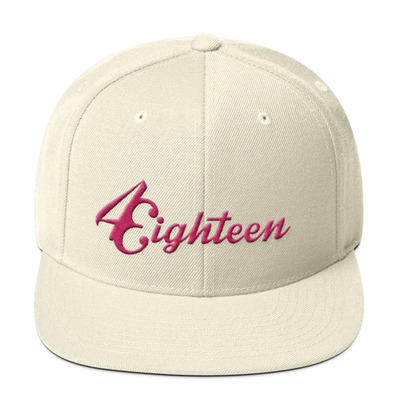 4eighteen snapback pink and white