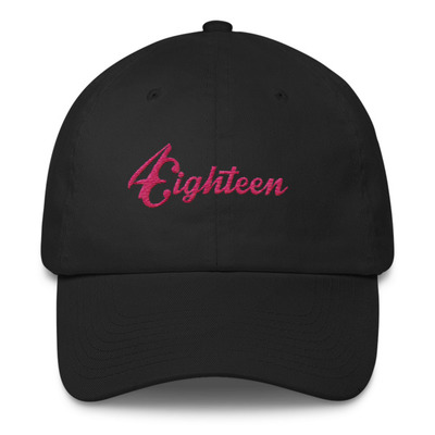 4Eighteen Dad Hat Pink and Black