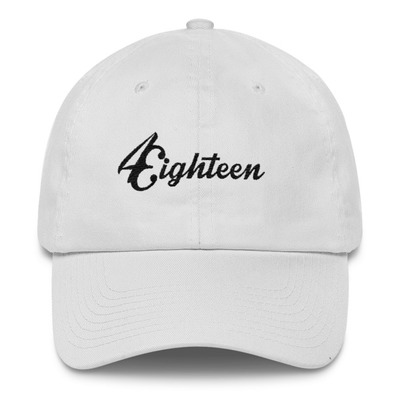 4Eighteen Dad Cap Black and White