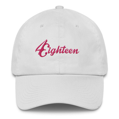 4eighteen dad hat pink and white