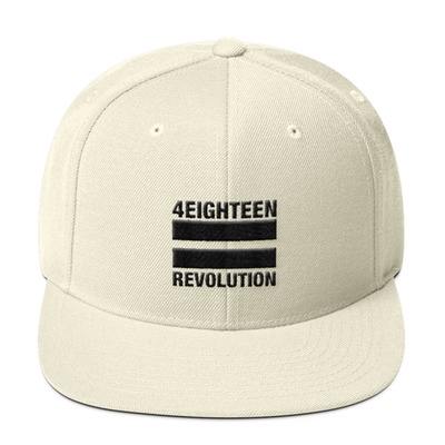 4Eighteen Revolution snapback Black and White