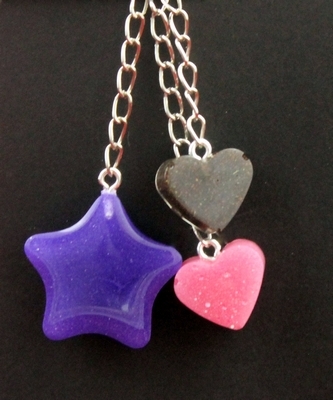 1 Star, 2 Heart Keychain
