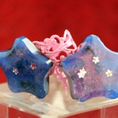 Star ring with fancy base (assorted color)