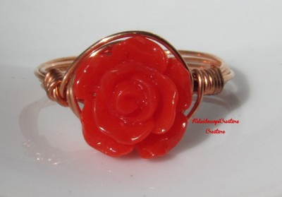 LARGE Red Rose Ring