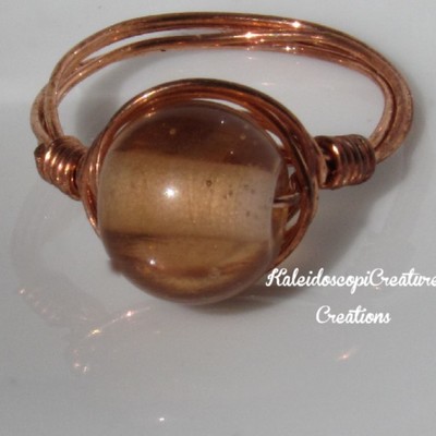 Champagne colored bead ring