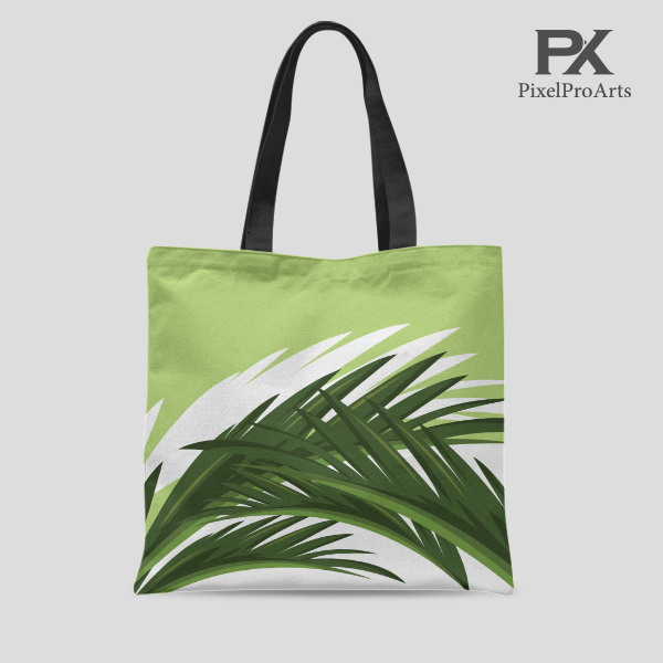 Abstract Tropical Leaf Tote Bag  / Gift for her / shopper bag / fashion bag / printed tote bag / modern bag / trending tote bag