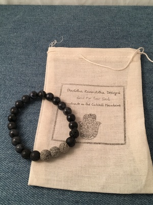 Unisex Lava Beaded Sodalite Bracelet 