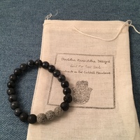 Unisex Lava Beaded Sodalite Bracelet  - Thumbnail 1