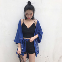 Harajuku harbor carp embroidery sunscreen cardigan - Thumbnail 1