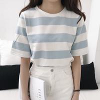 Harajuku Striped Casual T-shirt - Thumbnail 1