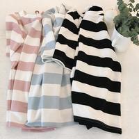 Harajuku Striped Casual T-shirt - Thumbnail 3