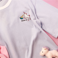 Unicorn Japanese embroidery tee - Thumbnail 2