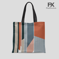 Abstract Lines Tote Bag  / Gift for her / shopper bag / fashion bag / printed tote bag / modern bag / trending tote bag
