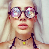 Harajuku psychedelic dazzling diamond glasses - Thumbnail 2