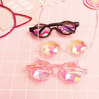 Harajuku psychedelic dazzling diamond glasses - Thumbnail 4