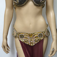 Star Wars Princess Leia Diamond Samba Frame Cosplay Dance Costume Rave Bra Halloween Burlesque Show Girl Gypsy - Thumbnail 1