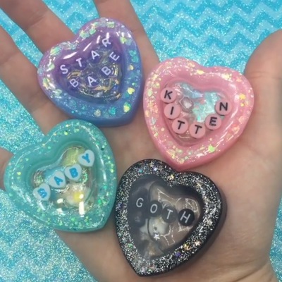 Letter heart shaker charm upgrade